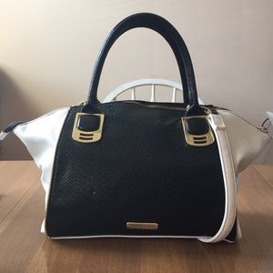 Steve Madden Black and White Professional Satchel